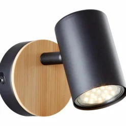 Luminaires Rustiques-Luminaires Brilliant Applique murale Brilliant Niels Brun, Noir, 1 lumière