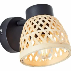 Luminaires Rustiques-Luminaires Brilliant Applique murale Brilliant Elize Noir, 1 lumière