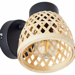 Luminaires Rustiques-Luminaires Brilliant Applique murale Brilliant Elize Noir, 1 lumière