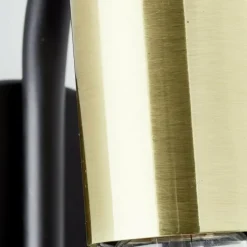 Lampes Industrielles-Luminaires Brilliant Applique murale Brilliant Kerry Laiton, Noir, 1 lumière