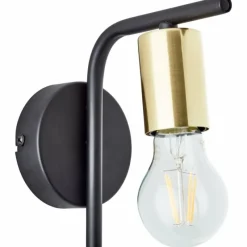 Lampes Industrielles-Luminaires Brilliant Applique murale Brilliant Kerry Laiton, Noir, 1 lumière