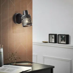 Luminaires Scandinaves-Luminaires Brilliant Applique murale Brilliant Bano Noir, 1 lumière