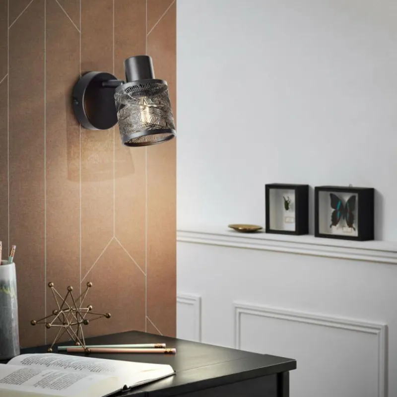 Luminaires Scandinaves-Luminaires Brilliant Applique murale Brilliant Bano Noir, 1 lumière