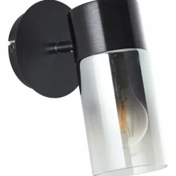 Suspension Verre Fumé-Luminaires Brilliant Applique murale Brilliant Alia Noir, 1 lumière