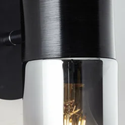 Suspension Verre Fumé-Luminaires Brilliant Applique murale Brilliant Alia Noir, 1 lumière