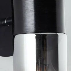 Suspension Verre Fumé-Luminaires Brilliant Applique murale Brilliant Alia Noir, 1 lumière