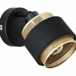 Lampes En Tissu-Luminaires Brilliant Applique murale Brilliant Grove Noir, 1 lumière