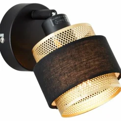 Lampes En Tissu-Luminaires Brilliant Applique murale Brilliant Grove Noir, 1 lumière