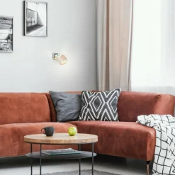 Lampes En Tissu-Luminaires Brilliant Applique murale Brilliant Alexia Argenté, 1 lumière