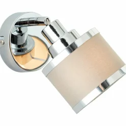 Lampes En Tissu-Luminaires Brilliant Applique murale Brilliant Alexia Argenté, 1 lumière