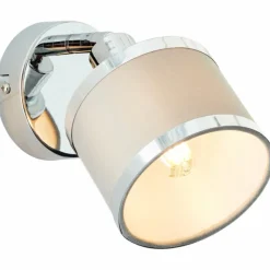 Lampes En Tissu-Luminaires Brilliant Applique murale Brilliant Alexia Argenté, 1 lumière