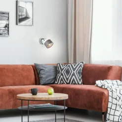 Lampes En Tissu-Luminaires Brilliant Applique murale Brilliant Naples Argenté, 1 lumière