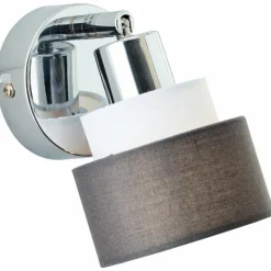 Lampes En Tissu-Luminaires Brilliant Applique murale Brilliant Naples Argenté, 1 lumière