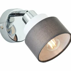 Lampes En Tissu-Luminaires Brilliant Applique murale Brilliant Naples Argenté, 1 lumière