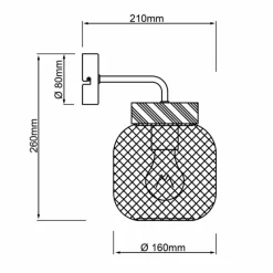 Luminaires Scandinaves-Luminaires Brilliant Applique murale Brilliant Giada Gris, 1 lumière