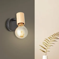 Luminaires Scandinaves-Luminaires Brilliant Applique murale Brilliant Kerry Écru, Noir, 1 lumière