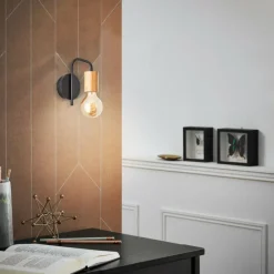 Luminaires Scandinaves-Luminaires Brilliant Applique murale Brilliant Elyna Écru, Noir, 1 lumière