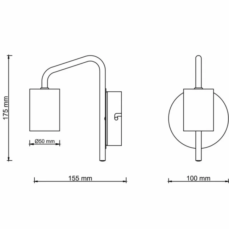 Luminaires Scandinaves-Luminaires Brilliant Applique murale Brilliant Elyna Écru, Noir, 1 lumière