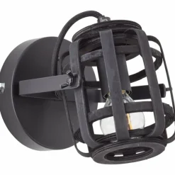 Style Boho-Chic-Luminaires Brilliant Applique murale Brilliant Woodrow Noir, 1 lumière