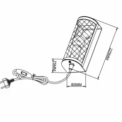 Luminaires Rustiques-Luminaires Brilliant Applique murale Brilliant Maze Noir, 1 lumière