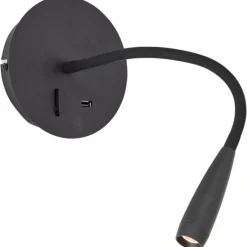 Luminaires Brilliant Applique murale Brilliant Jutta LED Noir, 1 lumière* Éclairage Led