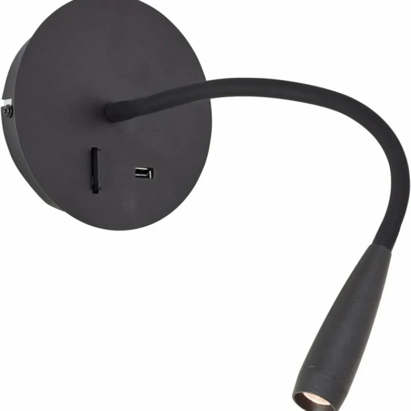 Luminaires Brilliant Applique murale Brilliant Jutta LED Noir, 1 lumière* Éclairage Led