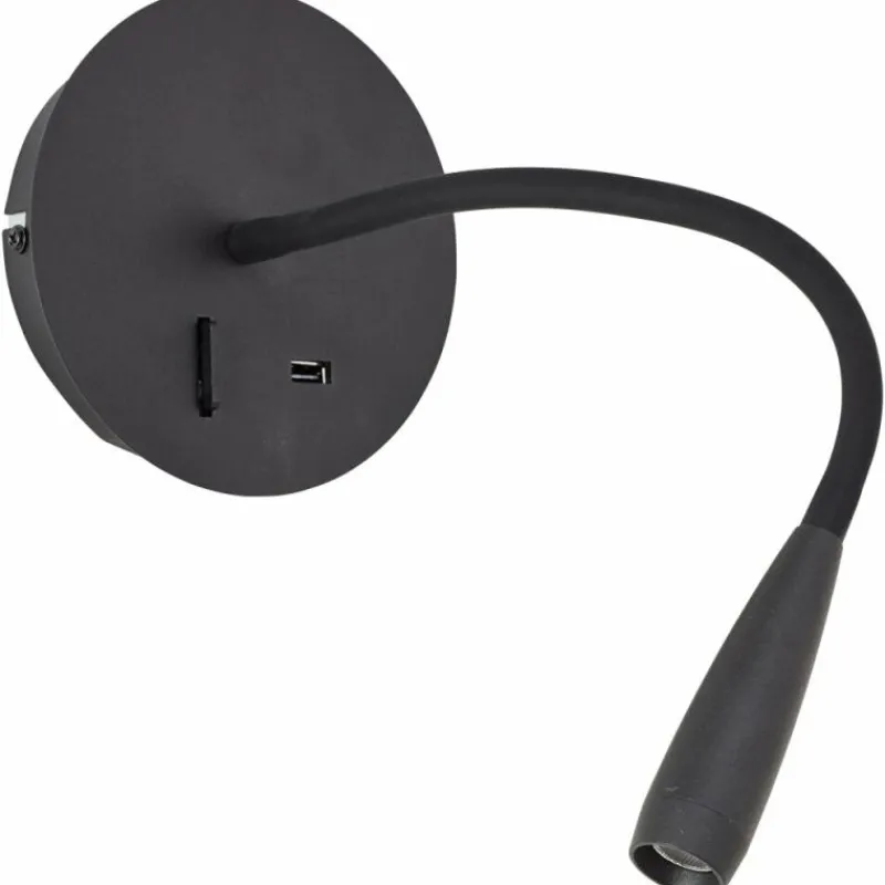 Luminaires Brilliant Applique murale Brilliant Jutta LED Noir, 1 lumière* Éclairage Led