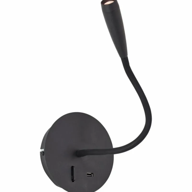 Luminaires Brilliant Applique murale Brilliant Jutta LED Noir, 1 lumière* Éclairage Led