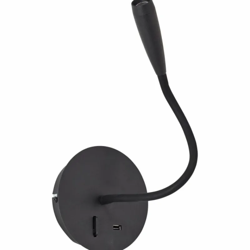 Luminaires Brilliant Applique murale Brilliant Jutta LED Noir, 1 lumière* Éclairage Led