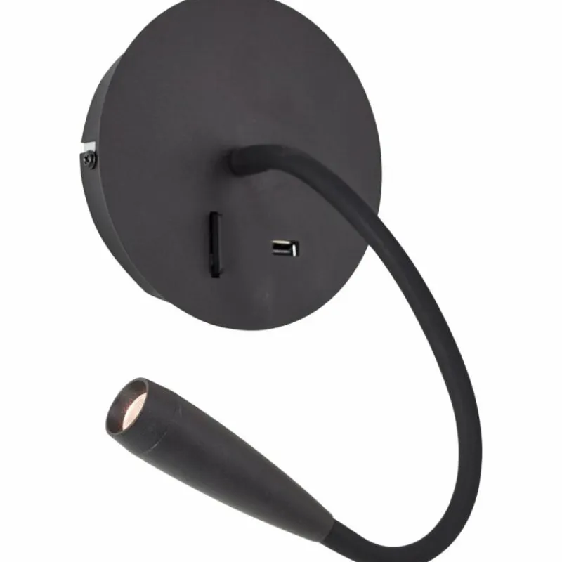 Luminaires Brilliant Applique murale Brilliant Jutta LED Noir, 1 lumière* Éclairage Led