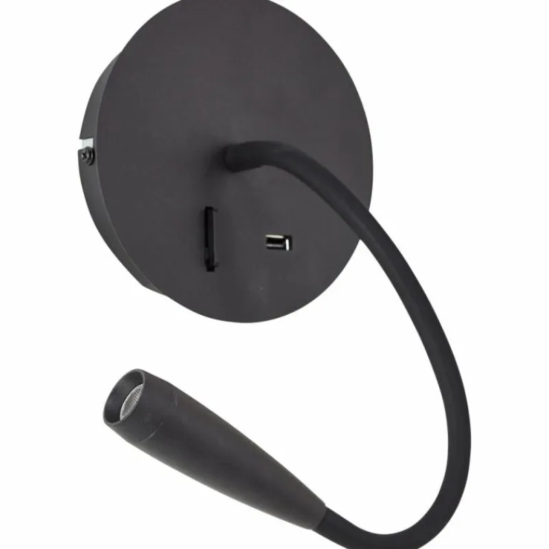 Luminaires Brilliant Applique murale Brilliant Jutta LED Noir, 1 lumière* Éclairage Led