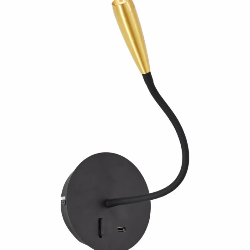 Luminaires Brilliant Applique murale Brilliant Jutta LED Noir, 1 lumière* Éclairage Led