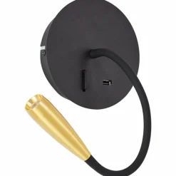 Luminaires Brilliant Applique murale Brilliant Jutta LED Noir, 1 lumière* Éclairage Led