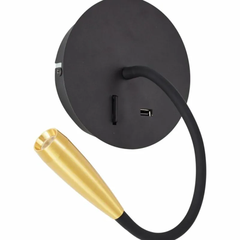 Luminaires Brilliant Applique murale Brilliant Jutta LED Noir, 1 lumière* Éclairage Led