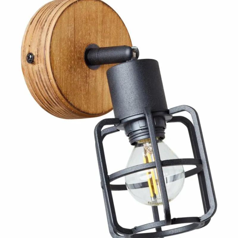 Luminaires Scandinaves-Luminaires Brilliant Applique murale Brilliant Gwen Bois foncé, 1 lumière