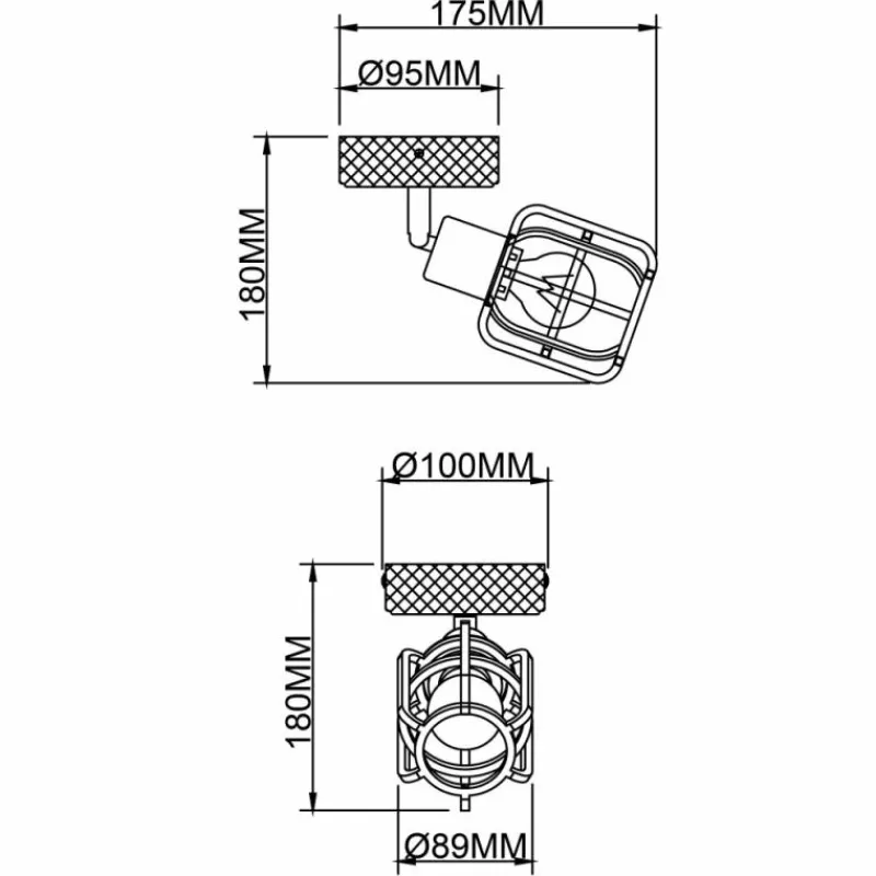 Luminaires Scandinaves-Luminaires Brilliant Applique murale Brilliant Gwen Bois foncé, 1 lumière