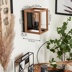 Suspension Verre Fumé-hofstein Applique murale Brugg Brun, Noir, 1 lumière