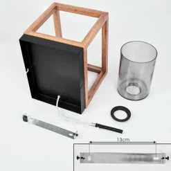 Suspension Verre Fumé-hofstein Applique murale Brugg Brun, Noir, 1 lumière