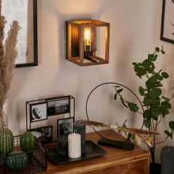 Suspension Verre Fumé-hofstein Applique murale Brugg Brun, Noir, 1 lumière