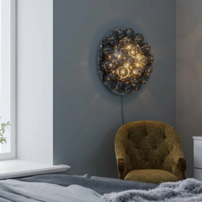 Suspension Verre Fumé-By Rydéns Applique murale By Rydens Gross Chrome, 8 lumières