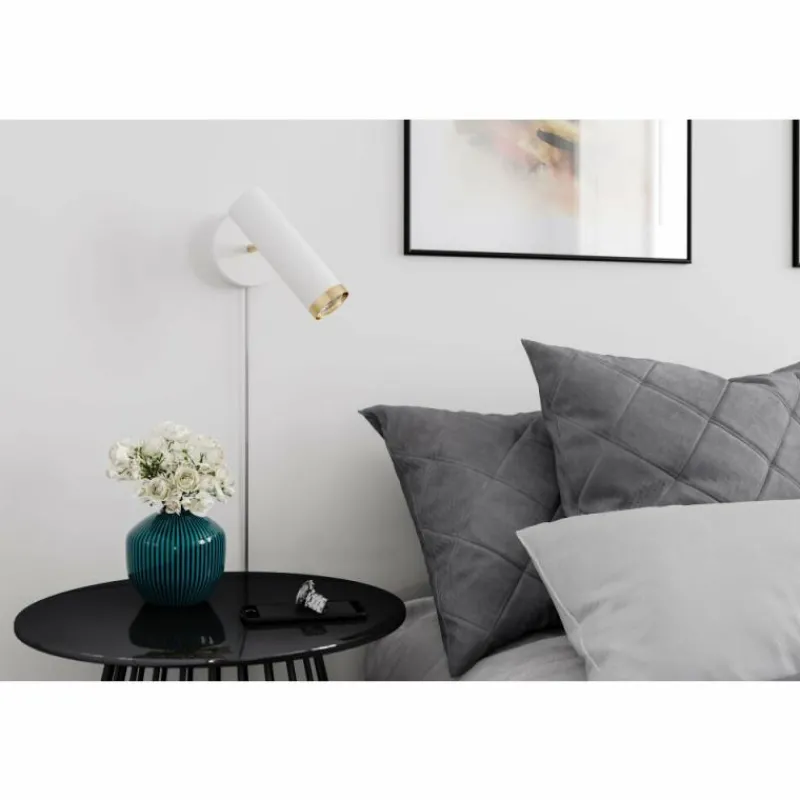 Lampes Dorées-By Rydéns Applique murale By Rydens Pulse Or, Blanc, 1 lumière