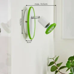 hofstein Applique murale Cabri LED Chrome, Vert, Blanc, 1 lumière