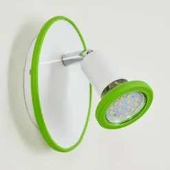 hofstein Applique murale Cabri LED Chrome, Vert, Blanc, 1 lumière