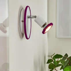 hofstein Applique murale Cabri LED Chrome, Lila, Blanc, 1 lumière