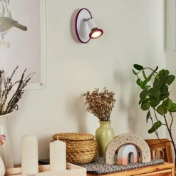 hofstein Applique murale Cabri LED Chrome, Lila, Blanc, 1 lumière