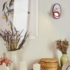 hofstein Applique murale Cabri LED Chrome, Lila, Blanc, 1 lumière