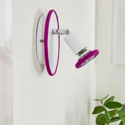 hofstein Applique murale Cabri LED Chrome, Lila, Blanc, 1 lumière