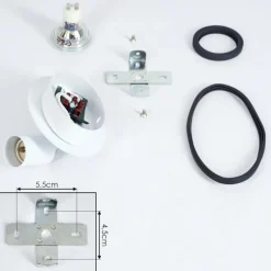 hofstein Applique murale Cabri LED Chrome, Noir, Blanc, 1 lumière