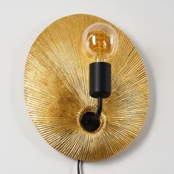 Lampes Dorées-hofstein Applique murale Calcasieu Noir doré, 1 lumière