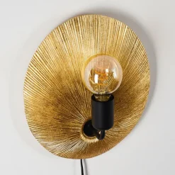 Lampes Dorées-hofstein Applique murale Calcasieu Noir doré, 1 lumière